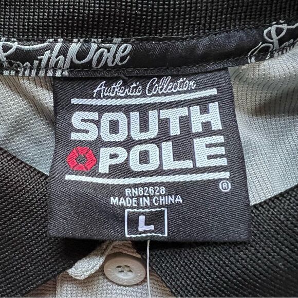SOUTH POLE Shirt, Gray/Black NWT Size L - Picture 3 of 6